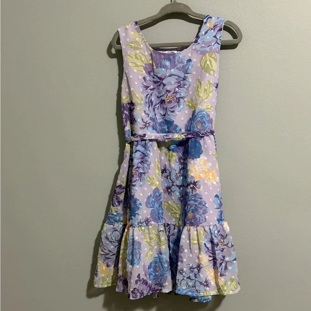 Purple floral dress